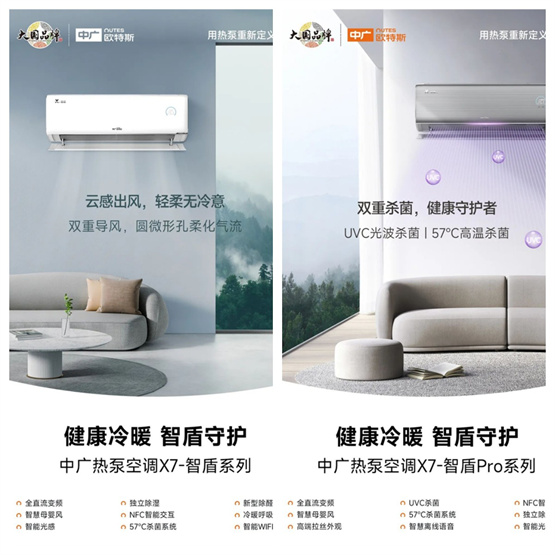 中广欧特斯热泵空调X7系列两款新品上市(图1)