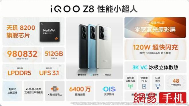 iQOOZ8系列发布：天玑8200+120W闪充1199元起售(图2)