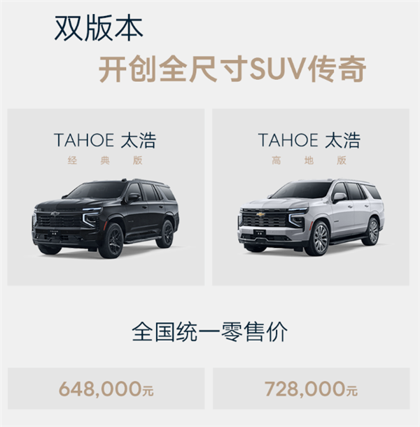 美系大SUV爱好者狂喜！新款雪佛太浩国内上市：6480万起(图2)