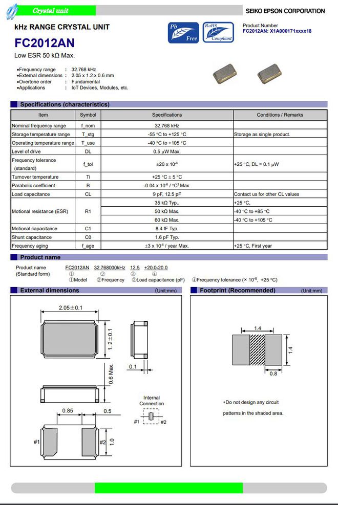 米乐M6平台：爱普生FC2012AN32768KHZ晶振用于智能手表(图1)