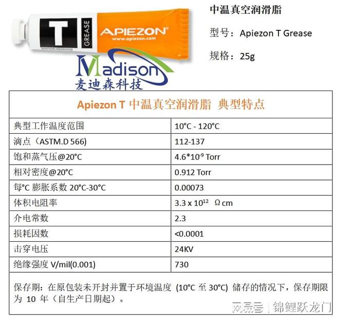 英国阿佩佐Apiezon真空润滑油脂N型H型L型M型T型PFPE501型(图7)