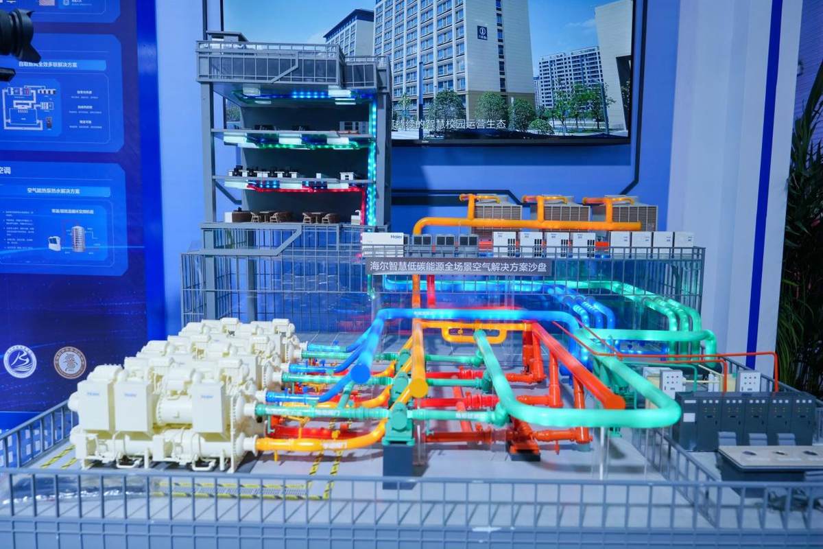 米乐M6:以AI赋能校园智慧降碳海尔智慧楼宇亮相中国教装展(图2)