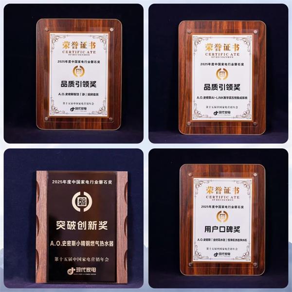 米乐M6：A0史密斯以硬核科技定义行业新高度四项大奖领跑2025“磐石奖”(图3)